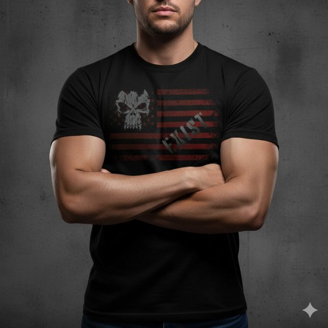 EXIST Skull Flag T-Shirt (Creator Uploaded)