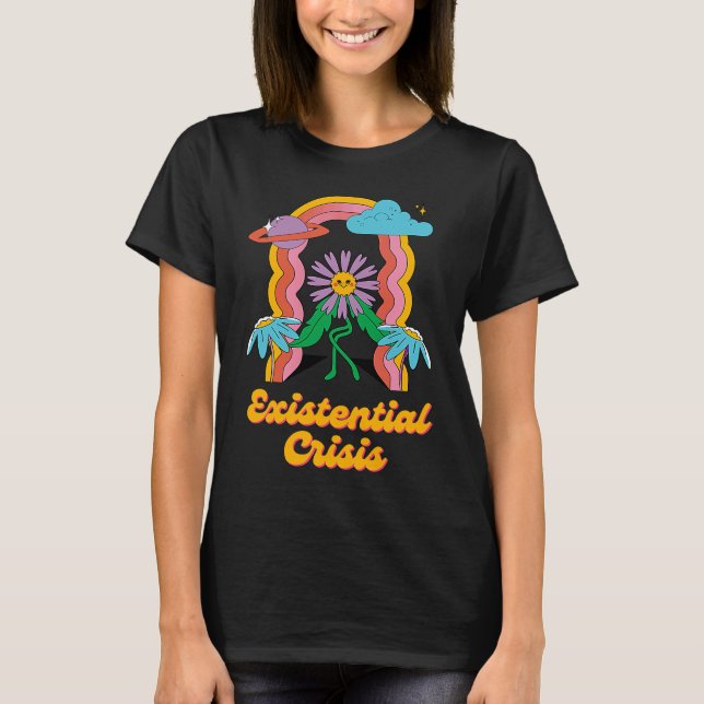 Existential Crisis Retro Toon Existentialism Philo T-Shirt (Front)