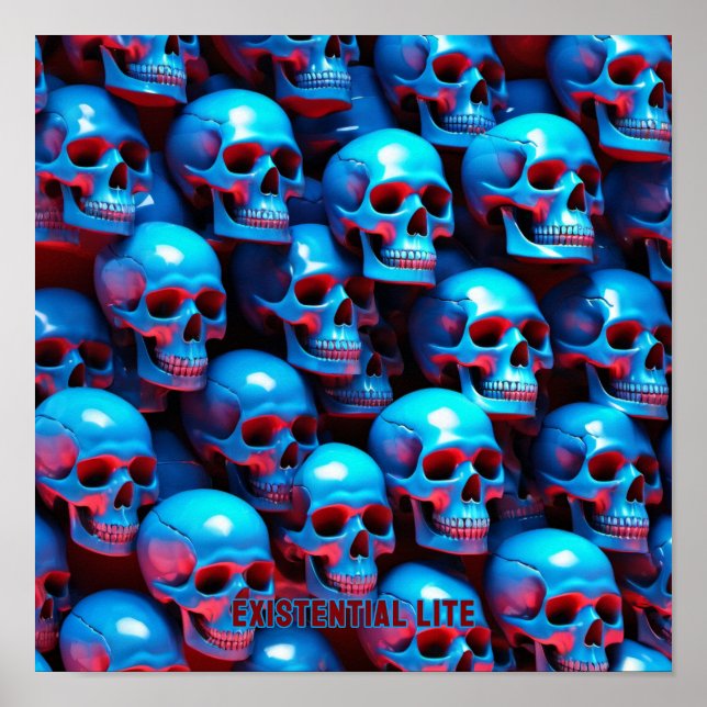 EXISTENTIAL LITE Lit Skulls Acrylic Print (Front)