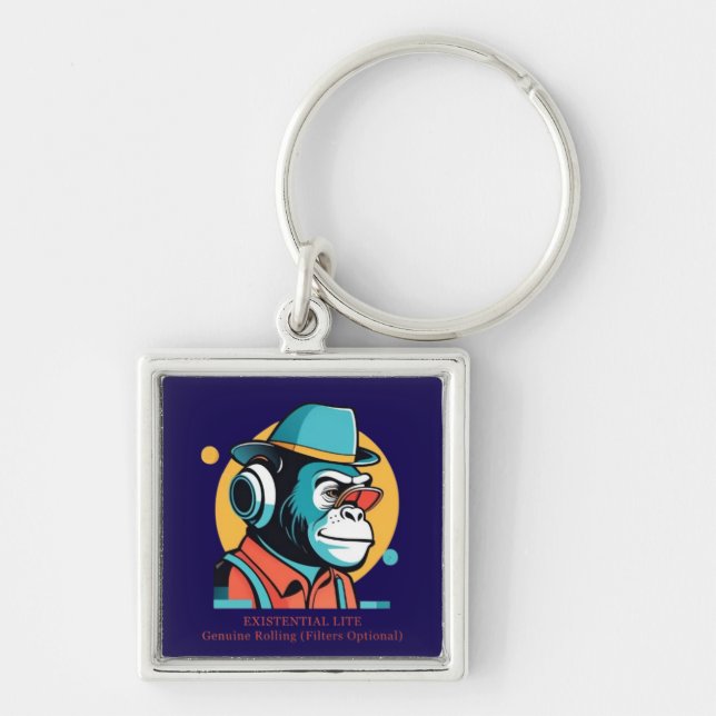 EXISTENTIAL LITE Toon Chimp  Key Ring (Front)