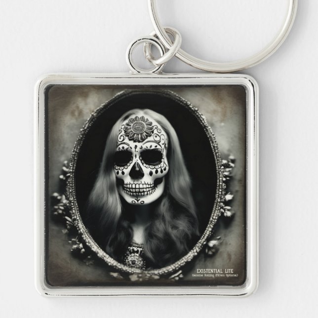 EXISTENTIAL LITE Vintage Femme Skull 5 Key Ring (Front)