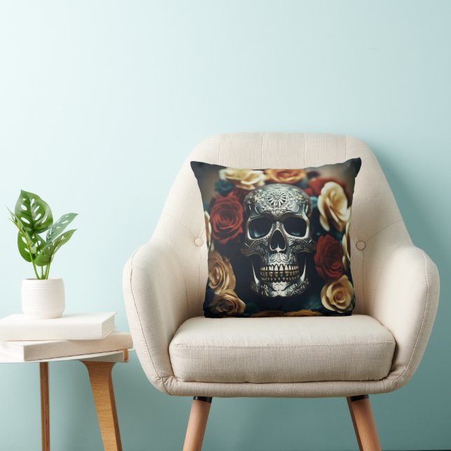 EXISTENTIAL LITE Wreath Skull  Cushion (Chair)
