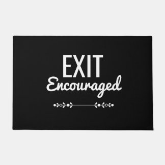 Exit Encouraged Door Mat