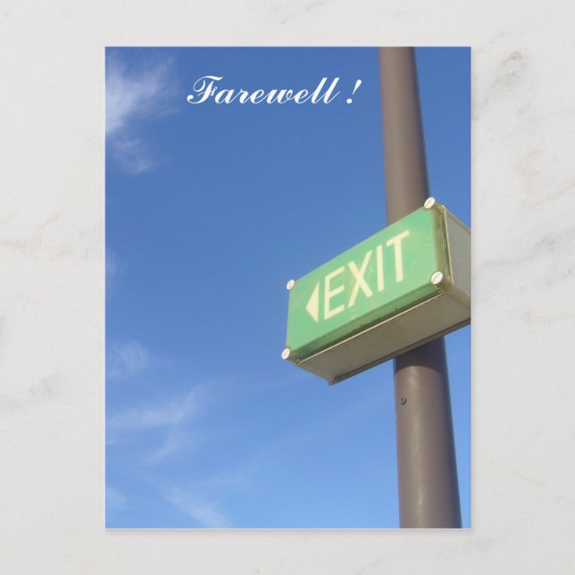 exit farewell postcard (Front)