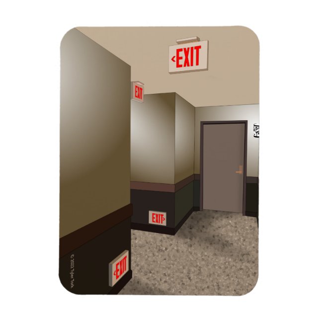 "Exit" magnet (Vertical)