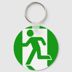 Exit Symbol Key Ring