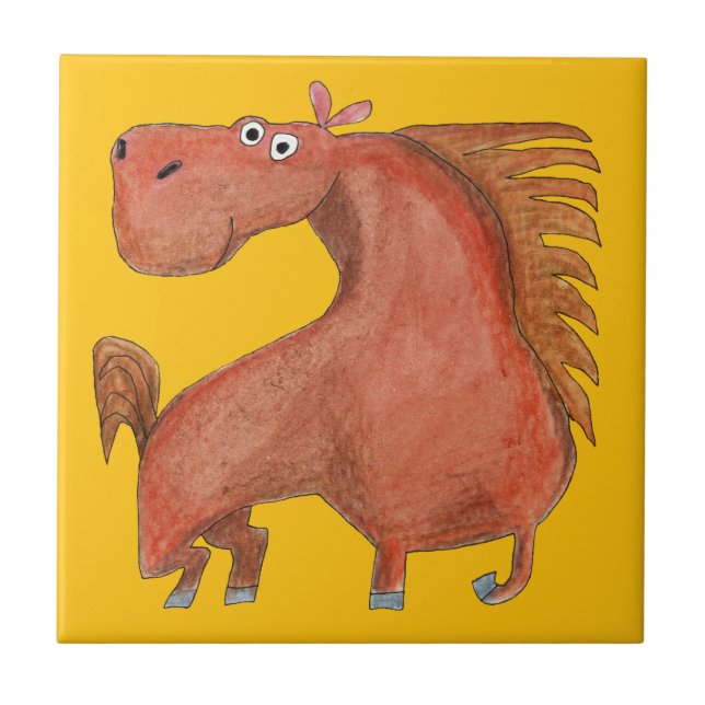 Exited Horse Tile (Front)