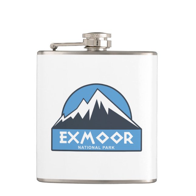 Exmoor National Park Hip Flask (Front)