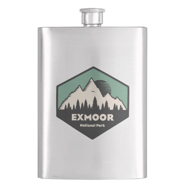 Exmoor National Park Hip Flask (Front)