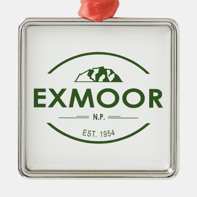 Exmoor National Park Metal Tree Decoration (Front)