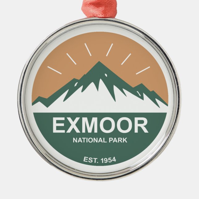 Exmoor National Park Metal Tree Decoration (Front)