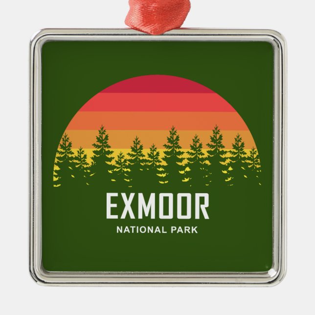 Exmoor National Park Metal Tree Decoration (Front)