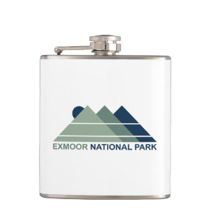 Exmoor National Park Mountain Sun Hip Flask