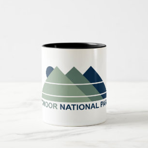 Exmoor National Park Mountain Sun Two-Tone Coffee Mug