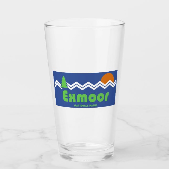 Exmoor National Park Retro Glass (Front)