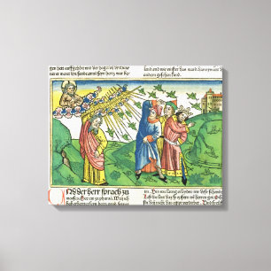 Exodus 10:1-20 The Seven Plagues of Egypt: the pla Canvas Print