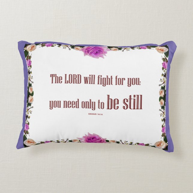Exodus 14  'The LORD will Fight for you' Pillow (Back)
