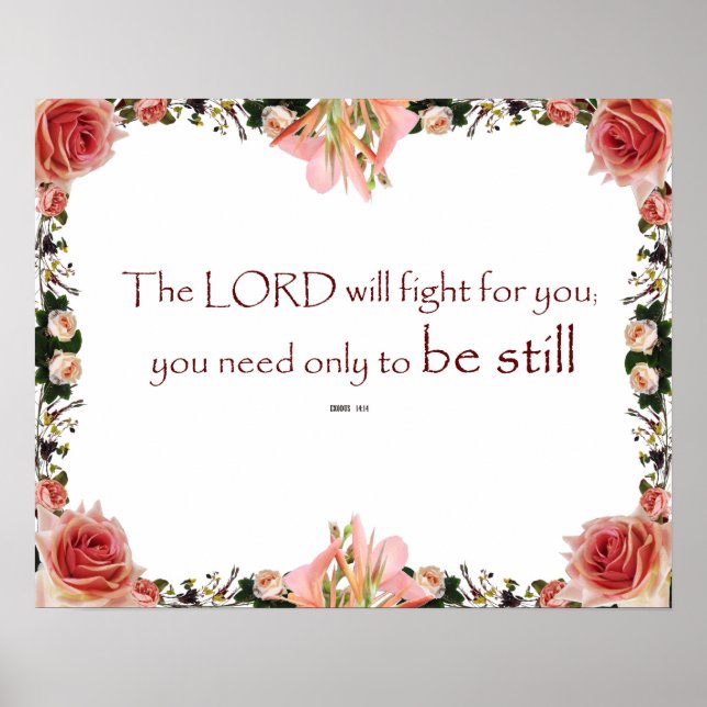 Exodus 14 Wall Décor Poster 'The LORD will Fight' (Front)