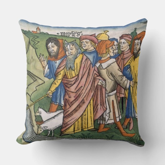 Exodus 17 1-7 Moses makes the water flow from the Cushion (Front)