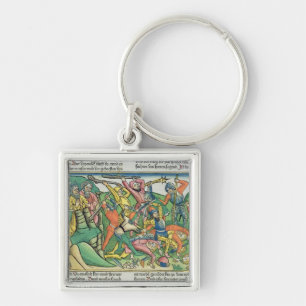 Exodus 17 8-15 Aaron and Hur support Moses' hands Key Ring