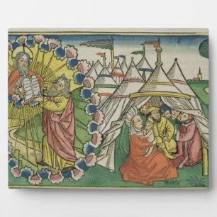 Exodus 20 1-5 Moses receiving the Ten Commandments Plaque