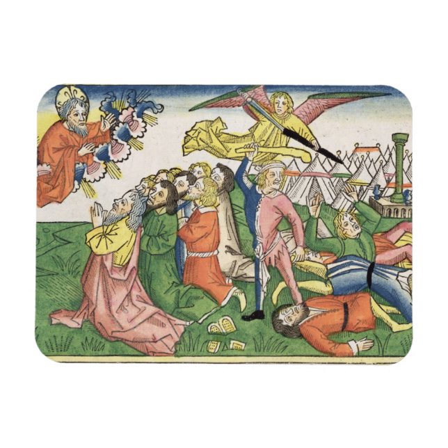 Exodus 32 15-23 Moses breaking the stone tablets, Magnet (Horizontal)