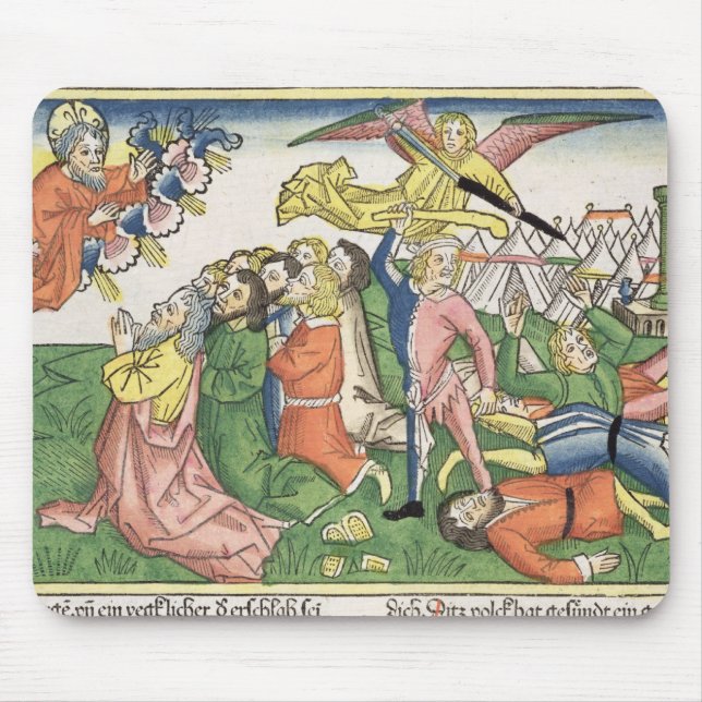 Exodus 32 15-23 Moses breaking the stone tablets, Mouse Pad (Front)