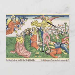 Exodus 32 15-23 Moses breaking the stone tablets, Postcard