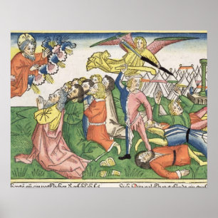Exodus 32 15-23 Moses breaking the stone tablets, Poster