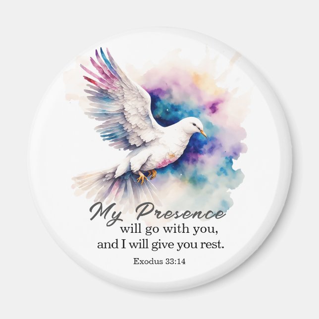 Exodus 33:14 My Presence will go with you Bible  Magnet (Front)