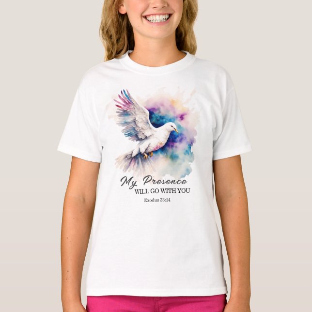 Exodus 33:14 My Presence will go with you Bible  T-Shirt (Front)