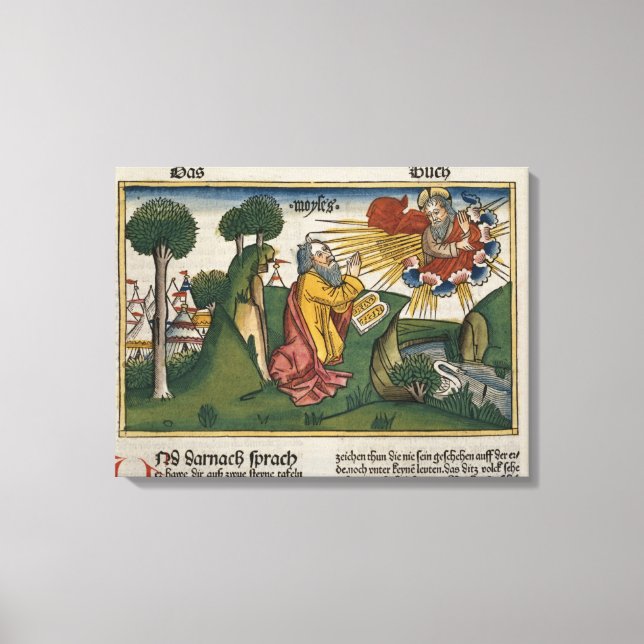 Exodus 34 1-10 Moses receives the second tablets w Canvas Print (Front)