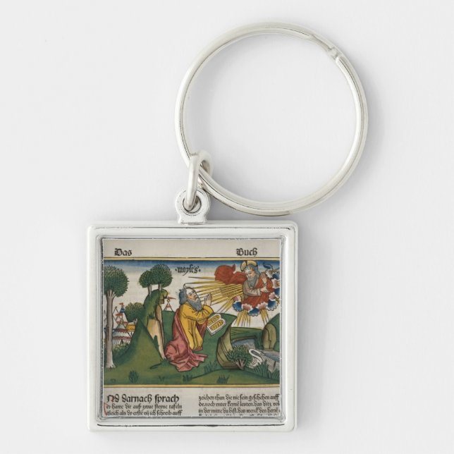 Exodus 34 1-10 Moses receives the second tablets w Key Ring (Front)