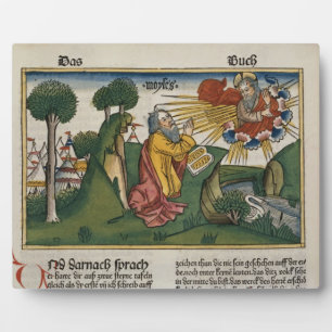 Exodus 34 1-10 Moses receives the second tablets w Plaque
