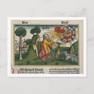 Exodus 34 1-10 Moses receives the second tablets w Postcard