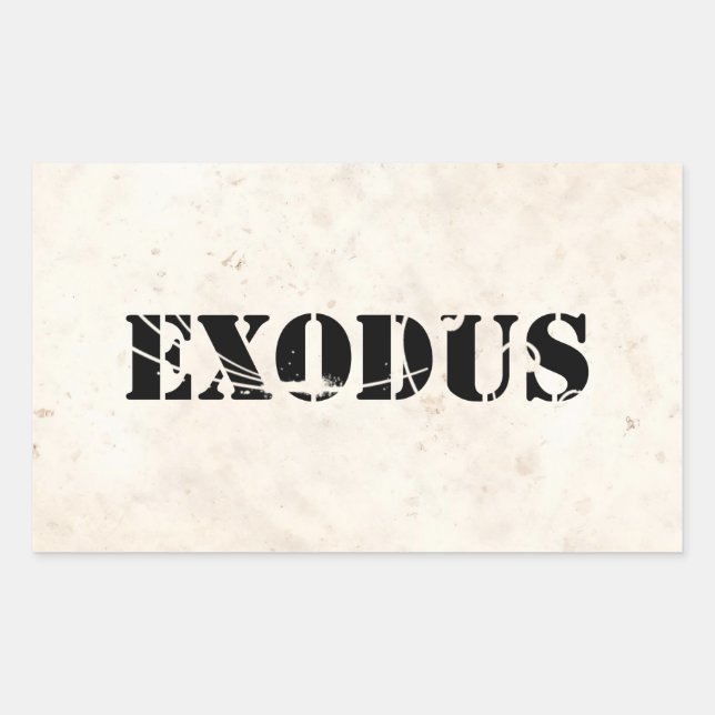 Exodus 4 rectangular sticker (Front)