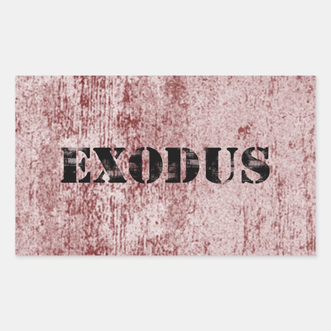 Exodus 6 rectangular sticker (Front)