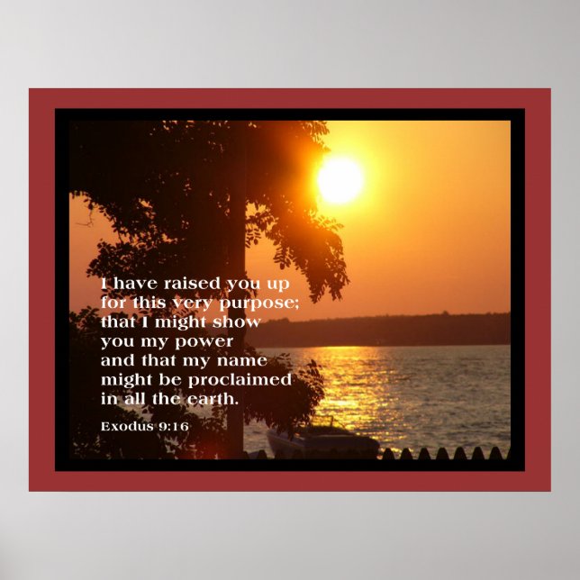 Exodus 9:16 LARGE POSTER (Front)