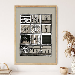 Exodus Plagues, Moses Print, Exodus Bible Story,  Poster