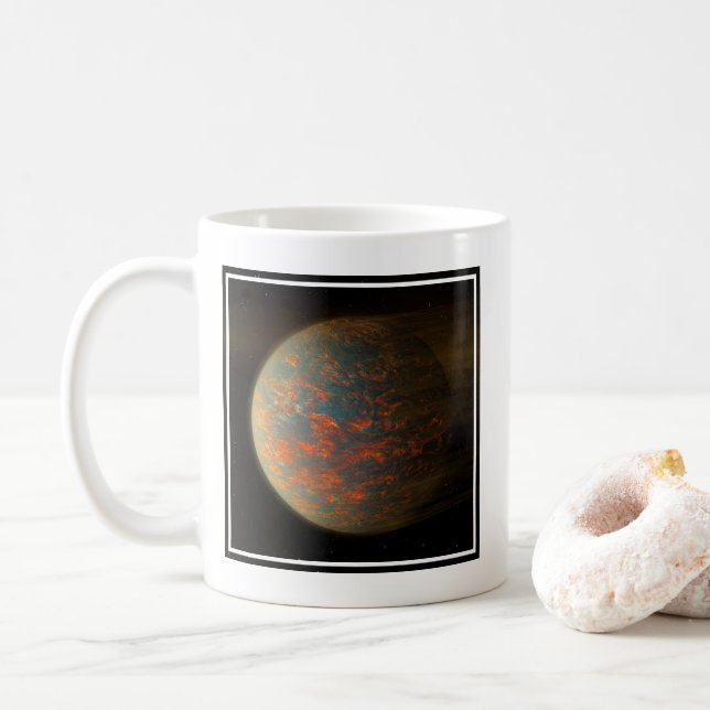 Exoplanet 55 Cancri E And Its Molten Surface Coffee Mug (With Donut)