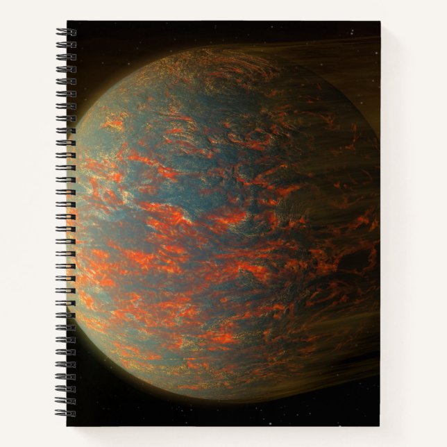 Exoplanet 55 Cancri E And Its Molten Surface Notebook (Front)