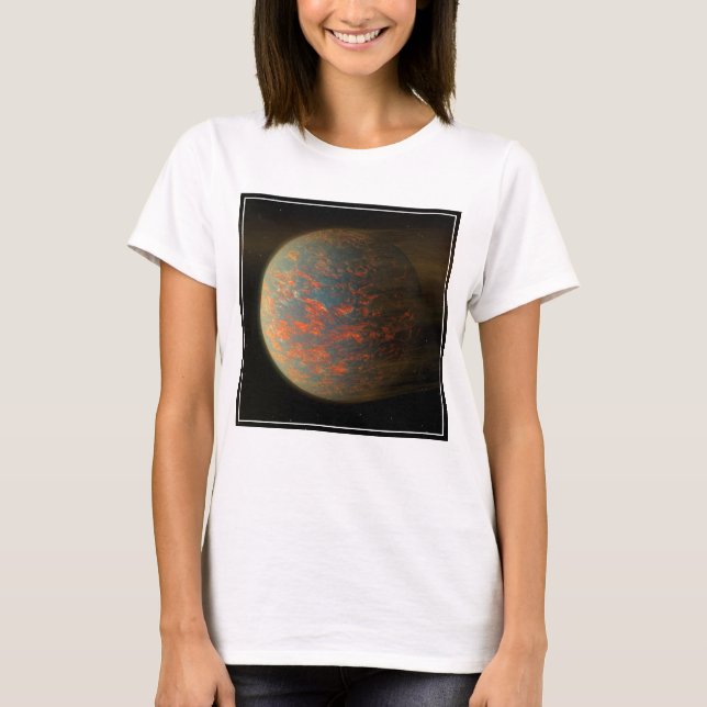 Exoplanet 55 Cancri E And Its Molten Surface T-Shirt (Front)