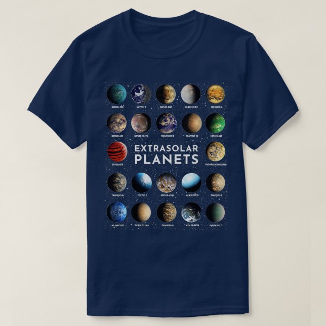 Exoplanet Extrasolar Planets Astronomys Space Astr T-Shirt (Design Front)