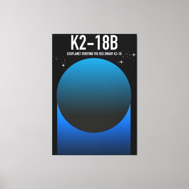 exoplanet K2-18b  Canvas Print (Front)