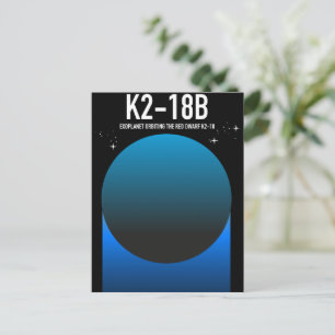 exoplanet K2-18b  Holiday Postcard
