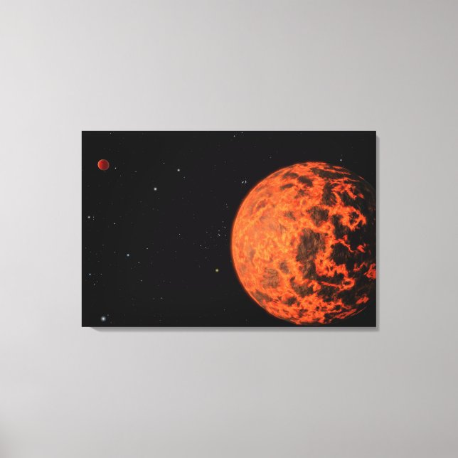 Exoplanet Ucf-1.01 Orbiting A Star Called Gj 436. Canvas Print (Front)