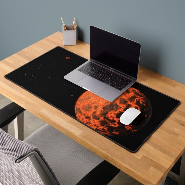 Exoplanet Ucf-1.01 Orbiting A Star Called Gj 436. Desk Mat (Office 2)