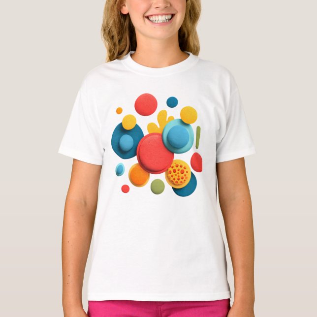 Exosome Serum – Abstract Colorful Shapes Kids  T-Shirt (Front)