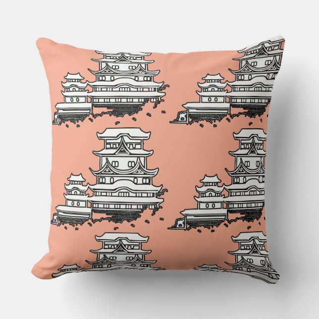 Exotic Abode Dk Peach        Cushion (Front)
