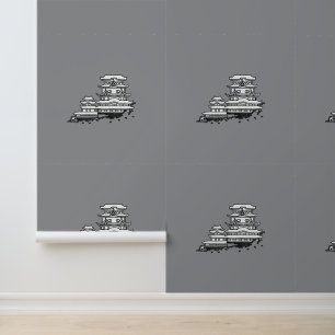 Exotic Abode Grey  Wallpaper